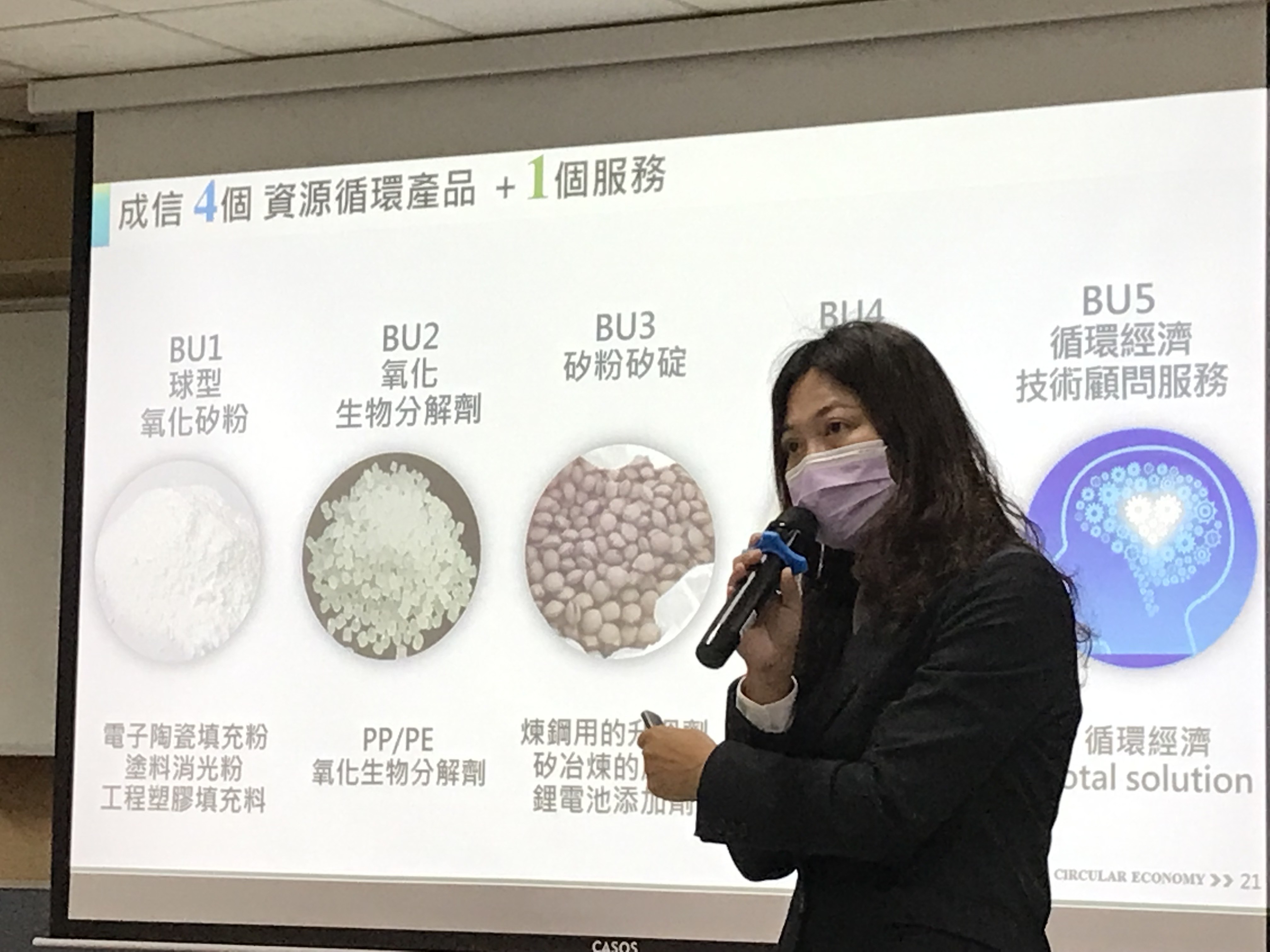2022/05/27 General Manager Ya-min Hsieh served as keynote speaker of the Seminar on Circular Economy in Tech Industry (Taichung Field)